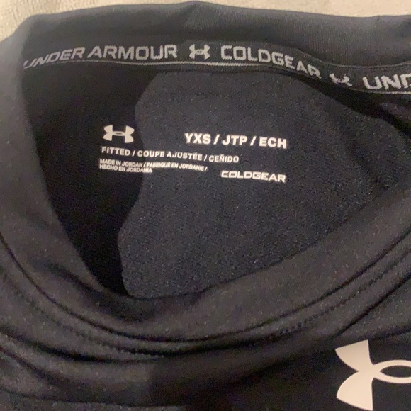 Underarmour long sleeves black shirt kid boy blouse - Picture 5 of 5